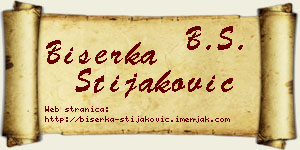 Biserka Stijaković vizit kartica